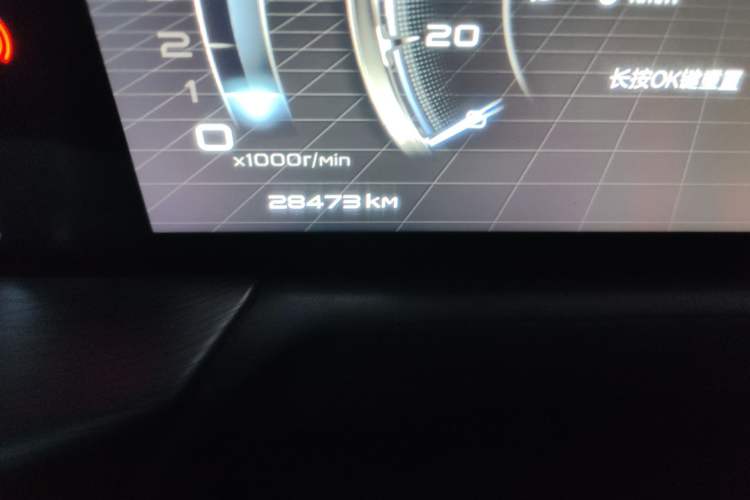 Used Bestune T77 2021 PRO 280 TID Custom Edition Odometer Close Up