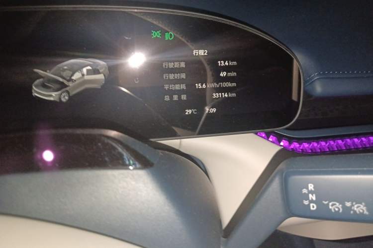 Used Zeekr 007 2024 Rear-Drive Intelligent Driving Version 75 kWh Odometer Close Up