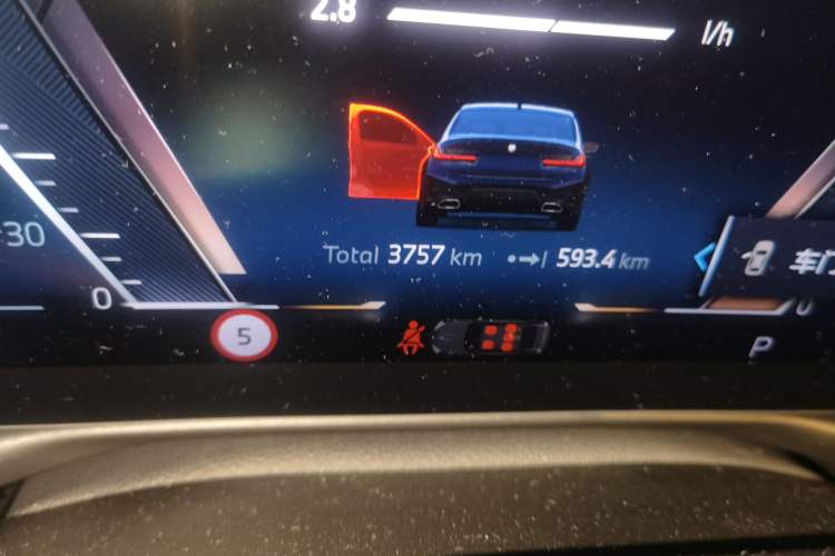 Used BMW 3 Series 2025 330i M Sport Night Edition Package Odometer Close Up