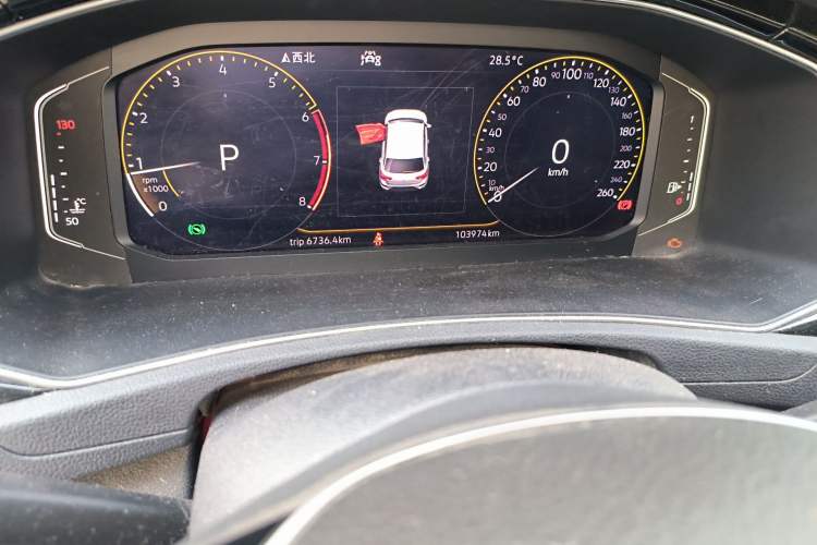 Used Volkswagen T-ROC 2020 280TSI DSG Two-Wheel Drive Comfort Version Odometer Close Up