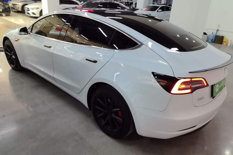 Used Tesla Model 3 2019 Standard Range Rear-Drive Upgraded Version Rear Left 45 Deg