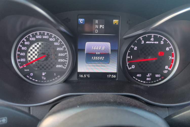 Used Mercedes-Benz C-Class AMG 2017 AMG C 43 4MATIC Special Edition Odometer Close Up