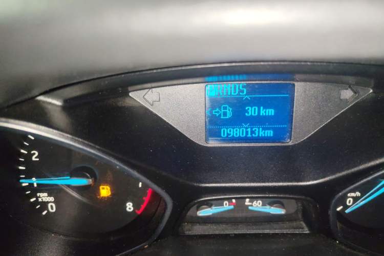 Used Ford Focus 2015 Sedan 1.6L Automatic Trend Model Odometer Close Up