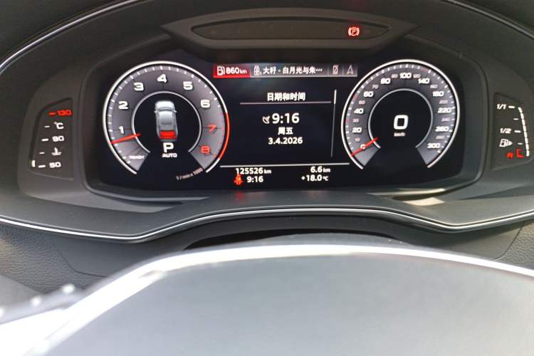 Used Audi A6L 2019 55 TFSI quattro Prestige Dynamic Edition Odometer Close Up