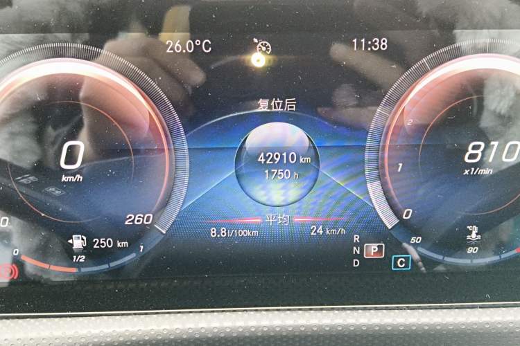 Used Mercedes-Benz A-Class 2021 A 200 L Sport Sedan Dynamic Model Odometer Close Up