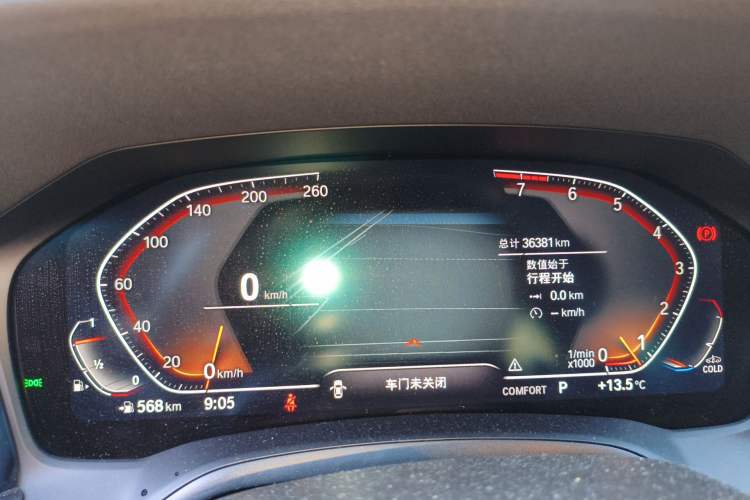 Used BMW 3 Series 2022 325Li M Sport Night Edition Package Odometer Close Up