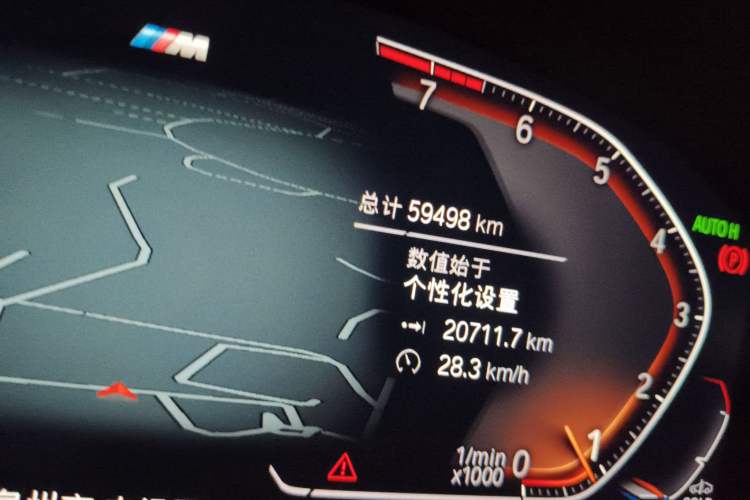 Used BMW 5 Series 2022 530Li Leading Model M Sport Package Odometer Close Up