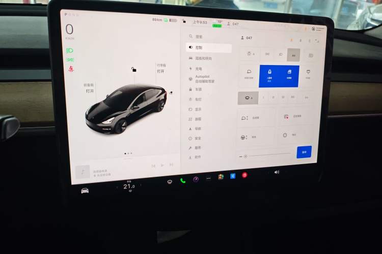 Used Tesla Model 3 2021 Standard Range Rear-Wheel Drive Upgraded Version 3D6 Audio And AC Panel