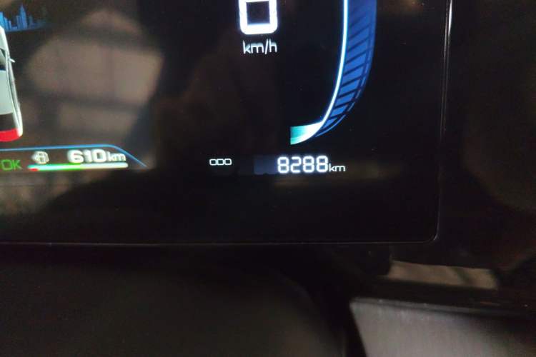 Used BYD Qin PLUS 2024 HONOR Edition DM-i 55KM Leading Model Odometer Close Up