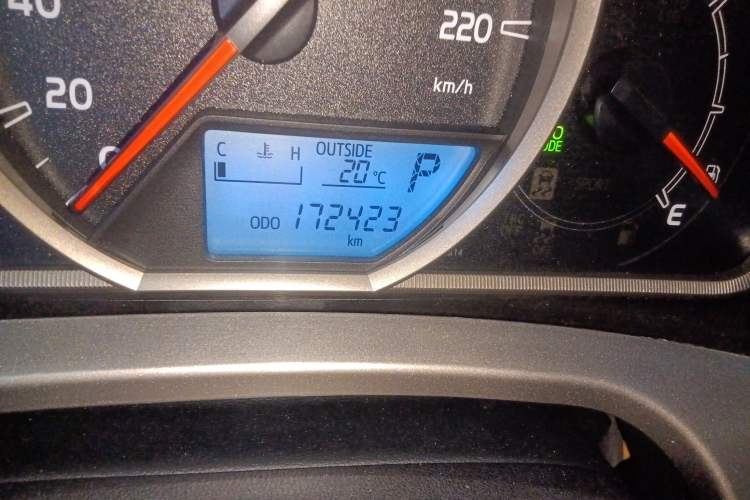 Used Toyota RAV4 2013 2.0L CVT Two-Wheel Drive Urban Edition Odometer Close Up