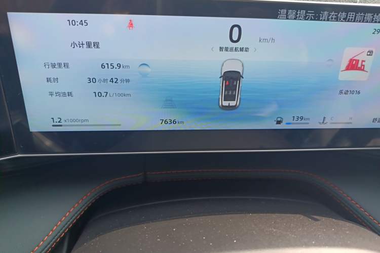 Used Geely Auto Emgrand X7 Sport 2024 1.5TD Smart Connect+ Odometer Close Up