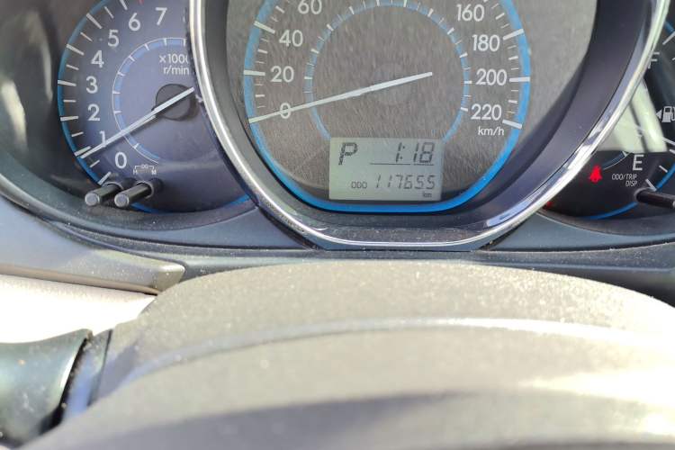 Used Toyota Vios 2014 1.3L Automatic Standard Edition Odometer Close Up