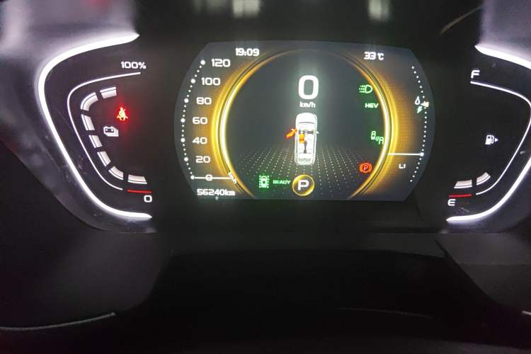 Used Geely Auto Jiajie New Energy 2019 1.5TD PHEV Deluxe Edition Odometer Close Up