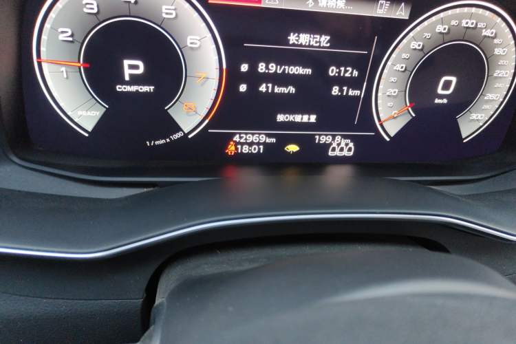 Used Audi A6L 2021 45 TFSI Prestige Dynamic Edition Odometer Close Up