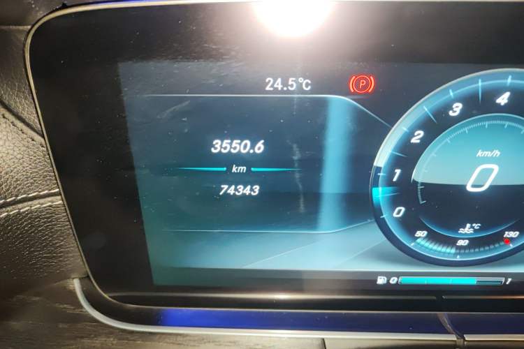 Used Mercedes-Benz E-Class 2016 E 300 L Sporty and Stylish Model Odometer Close Up