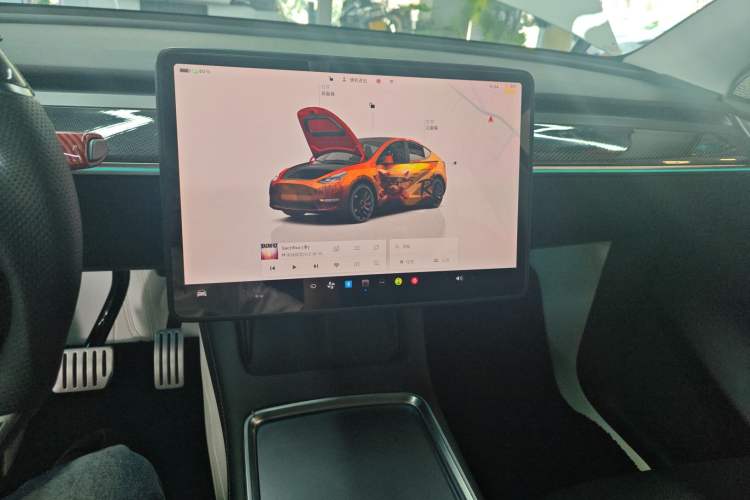 Used Tesla Model Y 2022 Performance High-Performance All-Wheel-Drive Version Audio And AC Panel