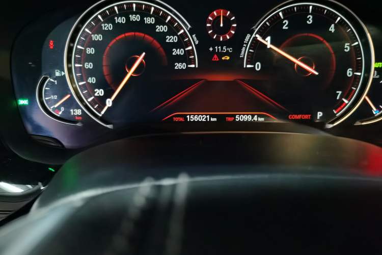 Used BMW 5 Series 2018 530Li xDrive Luxury Package Odometer Close Up