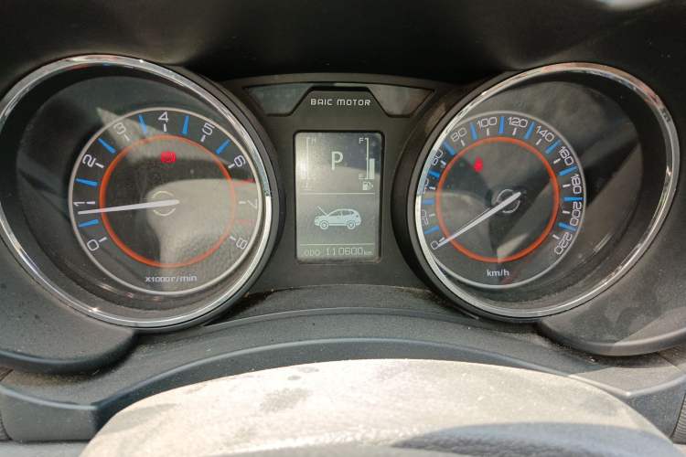 Used BAIC Senova X55 2016 1.5T CVT Comfort Version Odometer Close Up