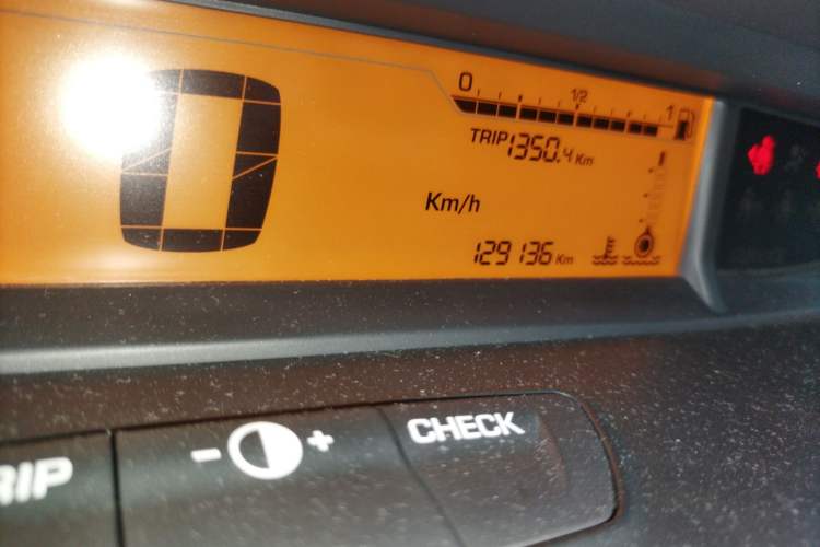 Used Citroen C-Quatre 2013 Sedan 1.6L Automatic Prestige Model Odometer Close Up