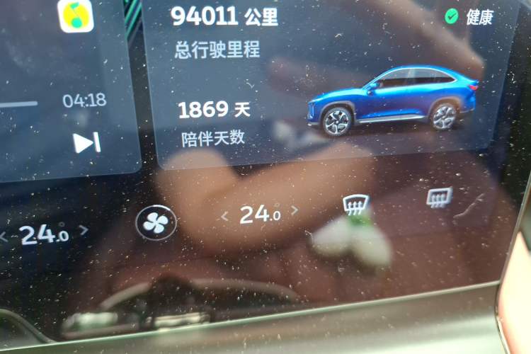 Used Nio EC6 2020 605 km Sport Edition Odometer Close Up