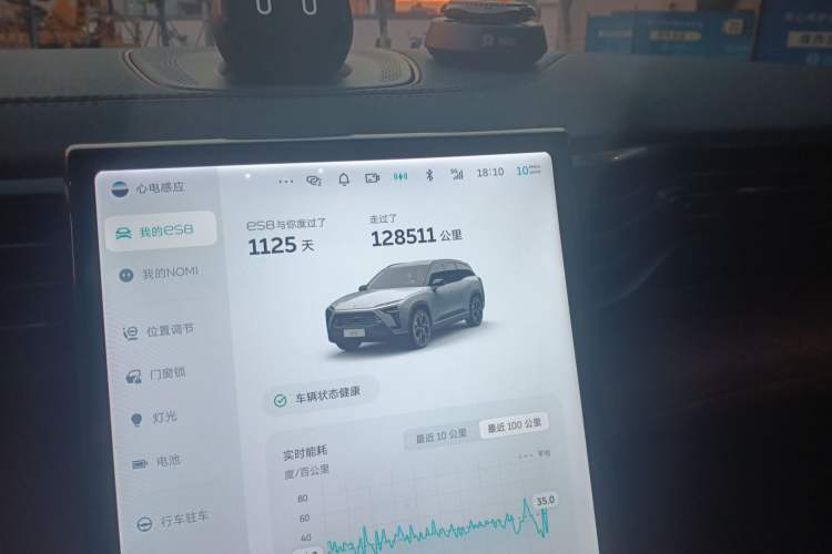 Used Nio ES8 2022 100 kWh Six-Seater Version Odometer Close Up