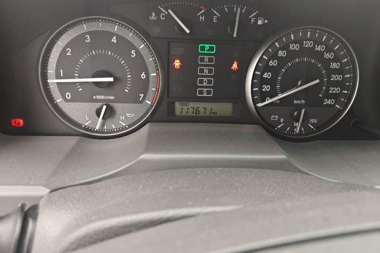Used Toyota Land Cruiser  Odometer Close Up