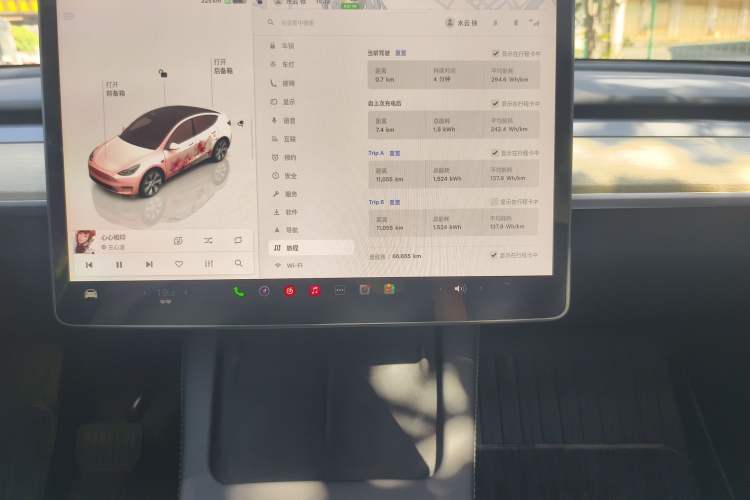 Used Tesla Model Y 2022 Revised Version Rear-Wheel Drive Odometer Close Up