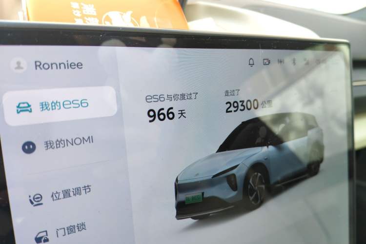 Used Nio ES6 2023 75 kWh Odometer Close Up