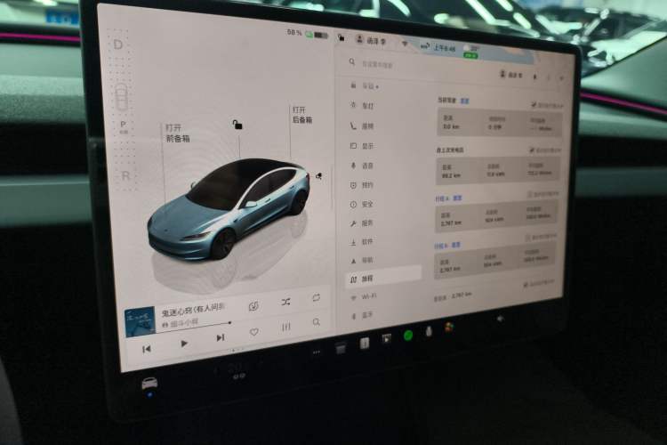 Used Tesla Model 3 2025 Model Revised Long-Range Rear-Wheel-Drive Version Audio And AC Panel