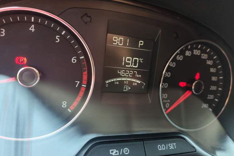 Used Volkswagen Polo 2016 1.6L Automatic Comfort Model Odometer Close Up