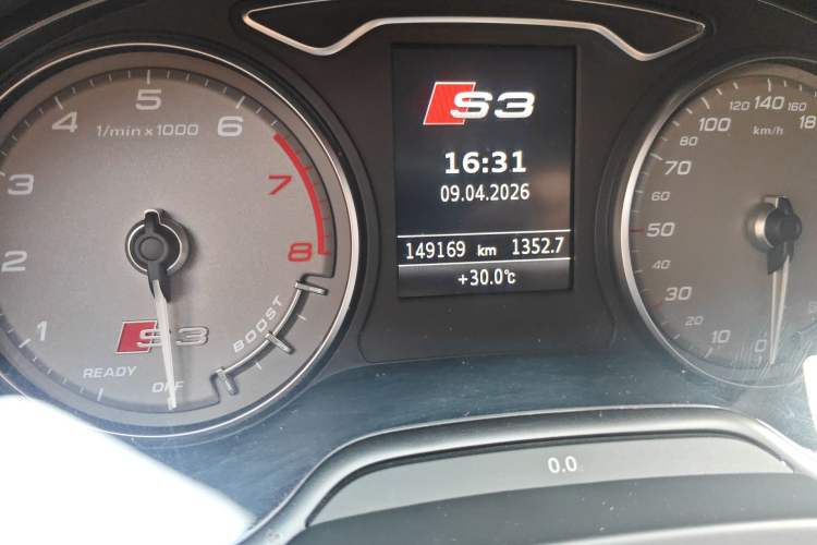 Used Audi S3 2015 S3 2.0T Limousine Odometer Close Up