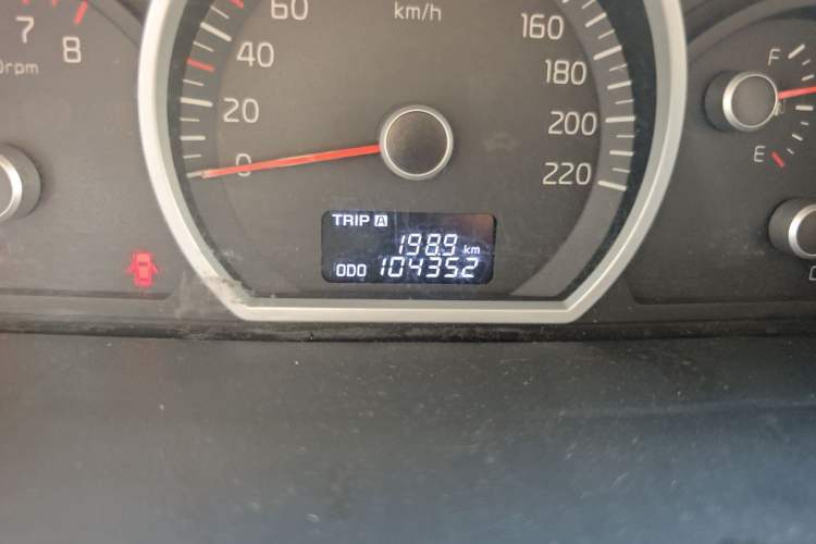 Used Kia Sportage 2013 2.0L Manual Two-Wheel Drive GL Trim Odometer Close Up