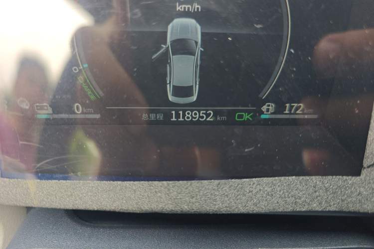 Used BYD Qin PLUS 2021 DM-i 120KM Prestige Model Odometer Close Up