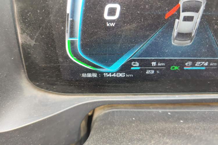 Used BYD Qin Pro New Energy 2018 DM 1.5TI Automatic Smart Connect Enjoyment Model Odometer Close Up