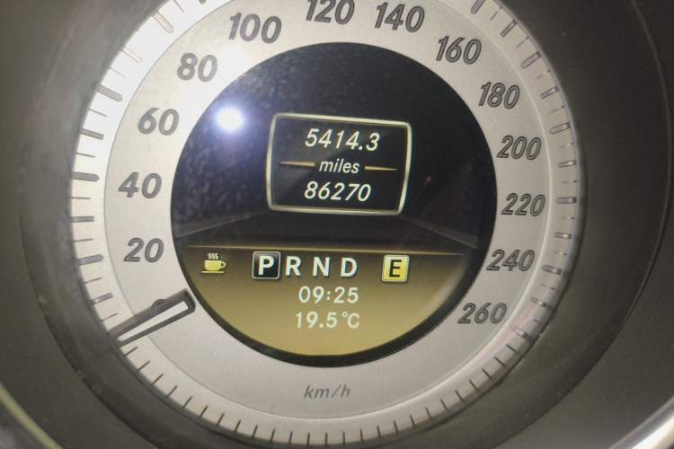 Used Mercedes-Benz C-Class 2011 C 200 CGI Fashion Model Odometer Close Up