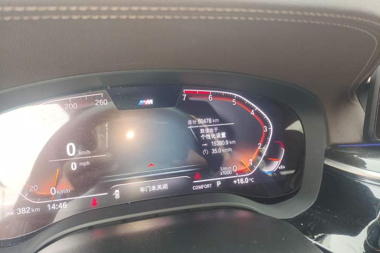 Used BMW 5 Series 2021 525Li M Sport Package Odometer Close Up