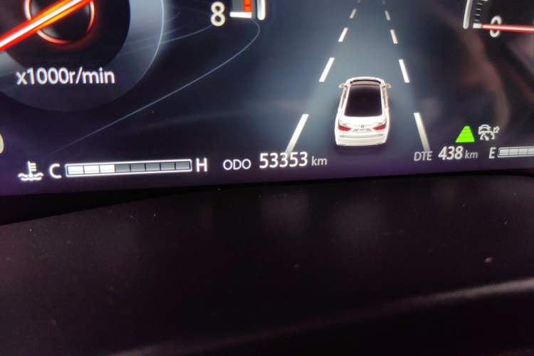 Used CHANGAN Ruicheng CC 2021 Blue Whale Edition 1.5T DCT Flagship Model Odometer Close Up