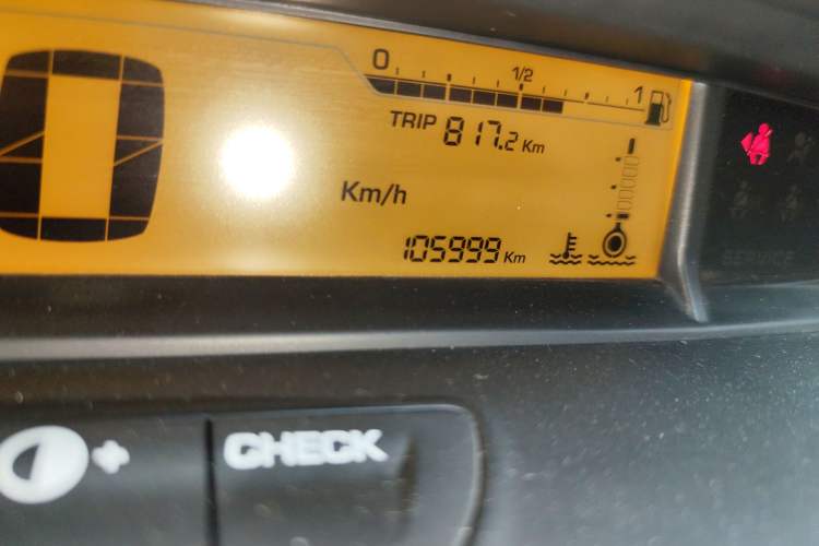 Used Citroen C-Quatre 2012 Sedan 1.6L Automatic Prestige Model Odometer Close Up