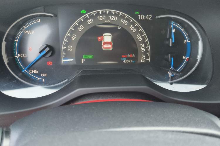 Used Toyota RAV4 2022 Dual-Engine 2.5L E-CVT Four-Wheel Drive Elite Plus Edition Odometer Close Up