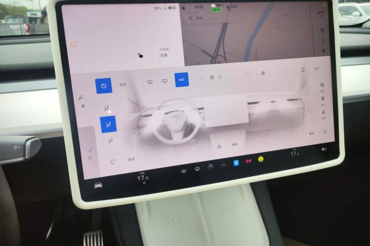 Used Tesla Model Y 2021 Standard Range Rear-Wheel Drive Version Audio And AC Panel