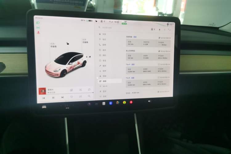 Used Tesla Model 3 2019 Standard Range Rear-Drive Upgraded Version Audio And AC Panel