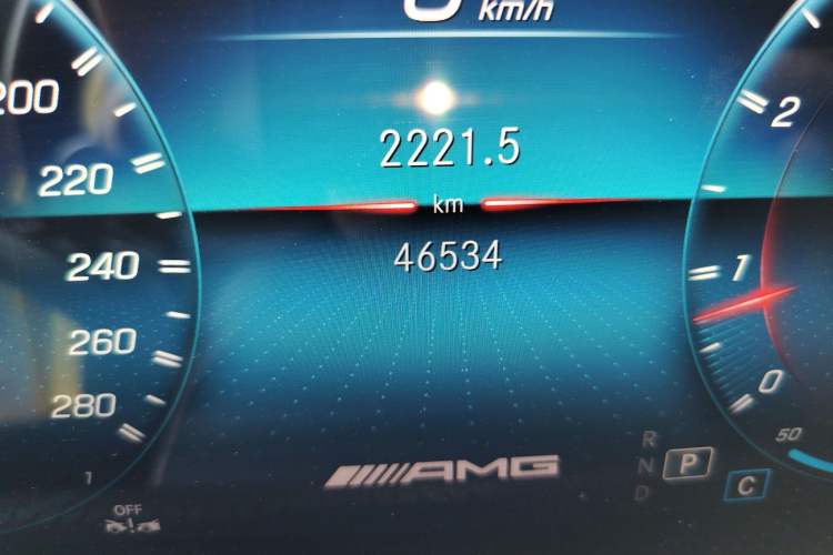 Used Mercedes-Benz A AMG 2020 AMG A 35 4MATIC Odometer Close Up