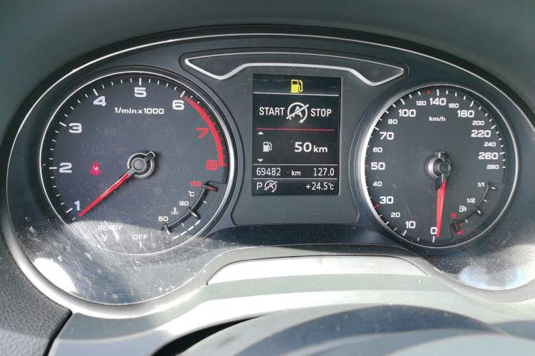 Used Audi A3 2015 Sportback 45 TFSI S line sports model Odometer Close Up