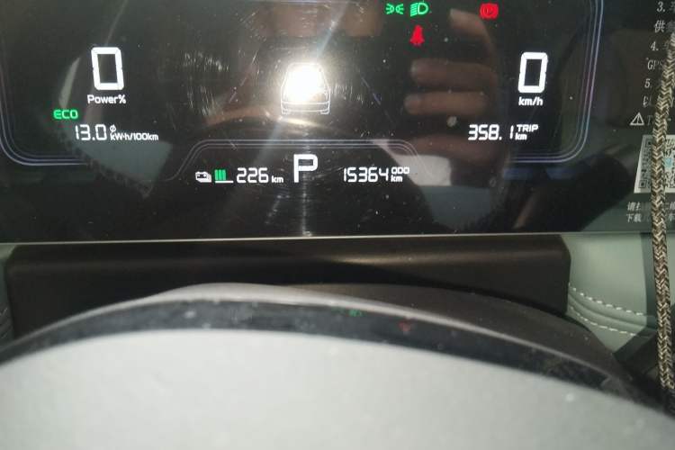 Used Geometry E Firefly 2024 401 km Fluorescent Odometer Close Up