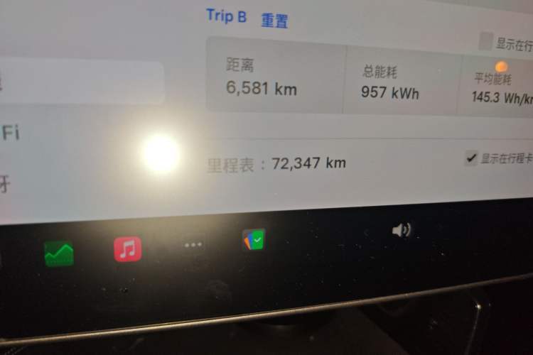 Used Tesla Model 3 2021 Standard Range Rear-Wheel Drive Upgraded Version 3D6 Odometer Close Up