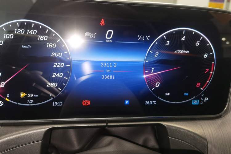 Used Mercedes-Benz C-Class 2023 C 260 L Sport Edition Odometer Close Up