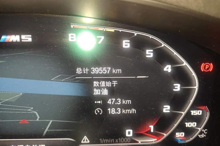 Used BMW M5 2019 M5 Thunder Edition Odometer Close Up