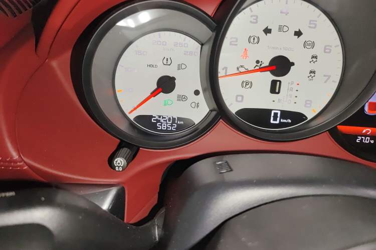 Used Porsche 718 2022 Cayman 2.0T Odometer Close Up