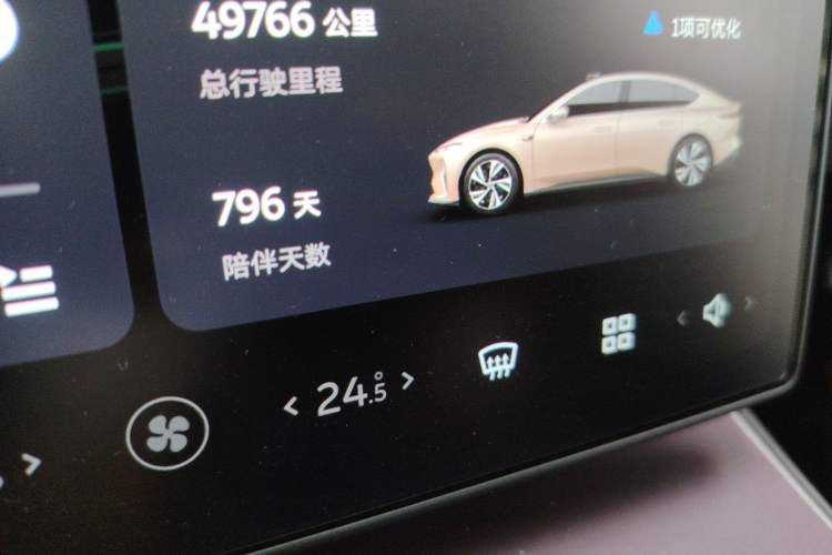 Used Nio ET5 2022 75 kWh Odometer Close Up