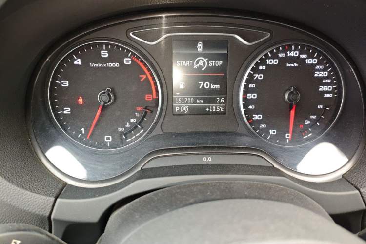 Used Audi A3 2015 Limousine 40 TFSI Automatic Comfort Model Odometer Close Up